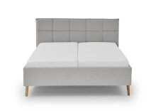 Polsterbett >Paulo< Liegefläche 160x200cm, Cody Hellgrau, Stellmaß: 182x120x213cm (BxHxT)