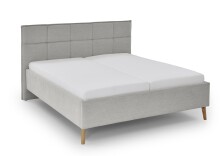 Polsterbett >Paulo< Liegefläche 180x200cm, Cody Hellgrau, Stellmaß: 202x120x213cm (BxHxT)