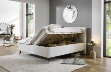 Polsterbett >Paulo mit BK< Liegefläche 180x200 cm, Beige, Stellmaß: 202x120x213cm (BxHxT)