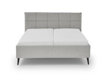 Polsterbett >Paulo mit BK< Liegefläche 160x200 cm, Hellgrau, Stellmaß: 182x120x213cm (BxHxT)