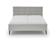 Polsterbett >Paulo mit BK< Liegefläche 180x200 cm, Hellgrau, Stellmaß: 202x120x213cm (BxHxT)