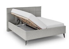 Polsterbett >Paulo mit BK< Liegefläche 180x200 cm, Hellgrau, Stellmaß: 202x120x213cm (BxHxT)
