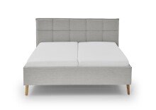 Polsterbett >Paulo mit BK< Liegefläche 180x200 cm, Hellgrau, Stellmaß: 202x120x213cm (BxHxT)