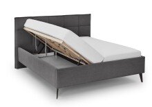 Polsterbett >Paulo mit BK< Liegefläche 160x200 cm, Anthrazit, Stellmaß: 182x120x213cm (BxHxT)