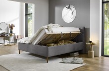 Polsterbett >Paulo mit BK< Liegefläche 180x200 cm, Anthrazit, Stellmaß: 202x120x213cm (BxHxT)