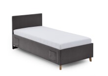 Polsterbett >Cool< Liegefläche 90x200cm, Scala Anthrazit, Stellmaß: 100x90x210cm (BxHxT)