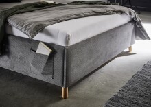 Polsterbett >Cool< Liegefläche 120x200cm, Anthrazit, Stellmaß: 130x90x210cm (BxHxT)