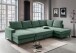 Wohnlandschaft >Rube< Schlaffunktion, Stauraum, Cord moosgrün - 198x92x309cm (BxHxT)