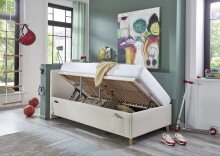 Polsterbett >Cool mit BK< Liegefläche 90x200cm, Beige, Stellmaß: 100x90x210cm (BxHxT)