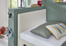 Polsterbett >Cool mit BK< Liegefläche 90x200cm, Beige, Stellmaß: 100x90x210cm (BxHxT)