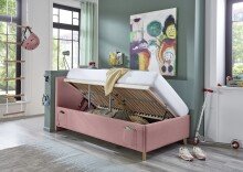 Polsterbett >Cool mit BK< Liegefläche 90x200cm, Rose, Stellmaß: 100x90x210cm (BxHxT)