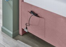 Polsterbett >Cool mit BK< Liegefläche 90x200cm, Rose, Stellmaß: 100x90x210cm (BxHxT)