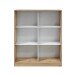 Schuhschrank >GARONA< 6 Fächer, Asteiche Dekor / Artik Weiß - 100x119x40 (BxHxT)