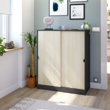 Schuhschrank >GARONA< 6 Fächer, Anthrazitgrau...