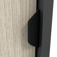 Schuhschrank >GARONA< 6 Fächer, Anthrazitgrau / Eiche Dekor - 100x119x40 (BxHxT)