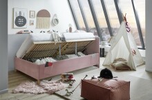 Polsterbett >Cool mit BK< Liegefläche 120x200cm, Rose, Stellmaß: 130x90x210cm (BxHxT)