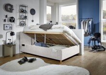 Polsterbett >Cool mit BK< Liegefläche 120x200cm, Beige, Stellmaß: 130x90x210cm (BxHxT)