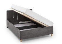 Polsterbett >Cool mit BK< Liegefläche 140x200cm, Anthrazit, Stellmaß: 150x90x210cm (BxHxT)