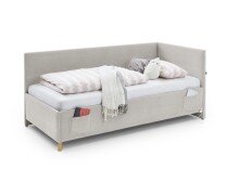 Polsterliege >Cool mit BK< Liegefläche 90x200cm, Scala Beige, Stellmaß: 100x90x210cm (BxHxT)