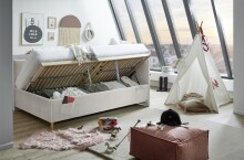 Polsterliege >Cool mit BK< Liegefläche 120x200cm, Scala Beige, Stellmaß: 130x90x210cm (BxHxT)