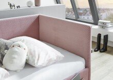 Polsterliege >Cool mit BK< Liegefläche 90x200cm, Scala Rose, Stellmaß: 100x90x210cm (BxHxT)