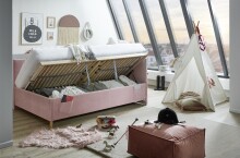 Polsterliege >Cool mit BK< Liegefläche 120x200cm, Scala Rose, Stellmaß: 130x90x210cm (BxHxT)