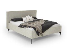 Polsterbett >Riva< Liegefläche 160x200cm, Greige, Stellmaß: 185x112x216cm (BxHxT)