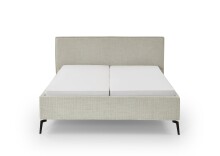 Polsterbett >Riva< Liegefläche 180x200cm, Greige, Stellmaß: 205x112x216cm (BxHxT)