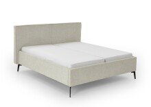 Polsterbett >Riva< Liegefläche 180x200cm, Greige, Stellmaß: 205x112x216cm (BxHxT)