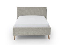 Polsterbett >Riva< Liegefläche 140x200cm, Greige, Stellmaß: 165x112x216cm (BxHxT)