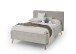 Polsterbett >Riva< Liegefläche 140x200cm, Greige, Stellmaß: 165x112x216cm (BxHxT)