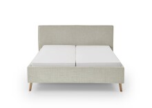 Polsterbett >Riva< Liegefläche 180x200cm, Greige, Stellmaß: 205x112x216cm (BxHxT)