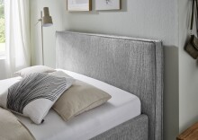 Polsterbett >Riva< Liegefläche 140x200cm, Fog, Stellmaß: 165x112x216cm (BxHxT)