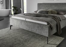 Polsterbett >Riva< Liegefläche 160x200cm, Mouse, Stellmaß: 185x112x216cm (BxHxT)