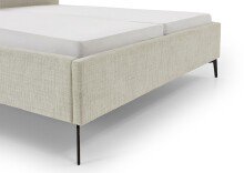 Polsterbett >Riva mit BK< Liegefläche 160x200 cm, Greige, Stellmaß: 185x112x216cm (BxHxT)