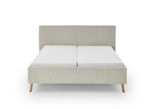 Polsterbett >Riva mit BK< Liegefläche 160x200 cm, Greige, Stellmaß: 185x112x216cm (BxHxT)