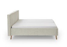 Polsterbett >Riva mit BK< Liegefläche 160x200 cm, Greige, Stellmaß: 185x112x216cm (BxHxT)