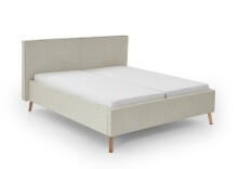 Polsterbett >Riva mit BK< Liegefläche 180x200 cm, Greige, Stellmaß: 205x112x216cm (BxHxT)