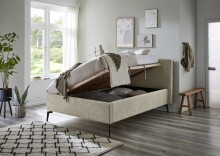 Polsterbett >Riva mit BK< Liegefläche 140x200 cm, Toffee, Stellmaß: 165x112x216cm (BxHxT)