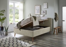 Polsterbett >Riva mit BK< Liegefläche 140x200 cm, Toffee, Stellmaß: 165x112x216cm (BxHxT)