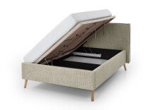 Polsterbett >Riva mit BK< Liegefläche 140x200 cm, Toffee, Stellmaß: 165x112x216cm (BxHxT)