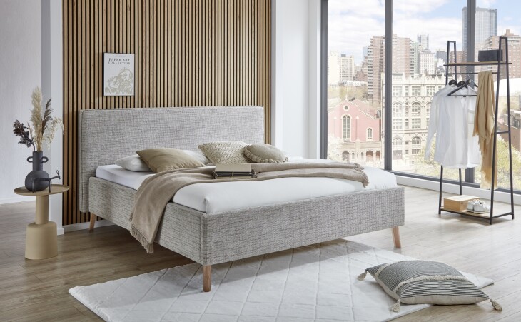 Polsterbett >Riva mit BK< Liegefläche 180x200 cm, Toffee, Stellmaß: 205x112x216cm (BxHxT)