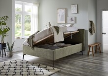 Polsterbett >Riva mit BK< Liegefläche 140x200 cm, Moss, Stellmaß: 165x112x216cm (BxHxT)