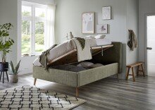 Polsterbett >Riva mit BK< Liegefläche 140x200 cm, Moss, Stellmaß: 165x112x216cm (BxHxT)