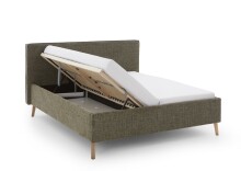 Polsterbett >Riva mit BK< Liegefläche 180x200 cm, Moss, Stellmaß: 205x112x216cm (BxHxT)