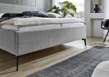 Polsterbett >Riva mit BK< Liegefläche 160x200 cm, Fog, Stellmaß: 185x112x216cm (BxHxT)