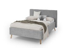 Polsterbett >Riva mit BK< Liegefläche 140x200 cm, Fog, Stellmaß: 165x112x216cm (BxHxT)