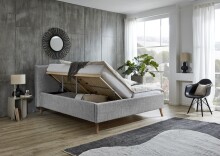 Polsterbett >Riva mit BK< Liegefläche 180x200 cm, Fog, Stellmaß: 205x112x216cm (BxHxT)