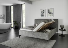 Polsterbett >Riva mit BK< Liegefläche 160x200 cm, Mouse, Stellmaß: 185x112x216cm (BxHxT)