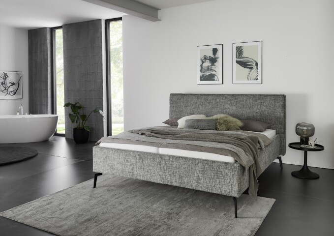 Polsterbett >Riva mit BK< Liegefläche 180x200 cm, Mouse, Stellmaß: 205x112x216cm (BxHxT)